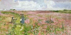 Sanfoin in Bloom view near Cobham, Kent by John Samuel Raven
