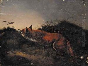 A fox at covert side by John Samuel Raven