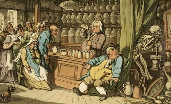 I have a secret art to cure-Each malady which men endure, from the English Dance of Death pub. by Rudolph Ackermann 1764-1834 1814 - view 1