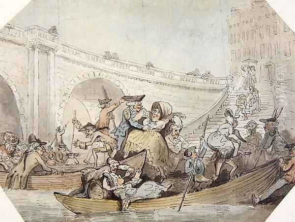 The Arrival of Ferries at London Bridge - view 1