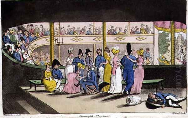 Plymouth Playhouse, plate from The Adventures of Johnny Newcome in the Navy by John Mitford 1782-1831 engraved by W. Read, 181 - view 1