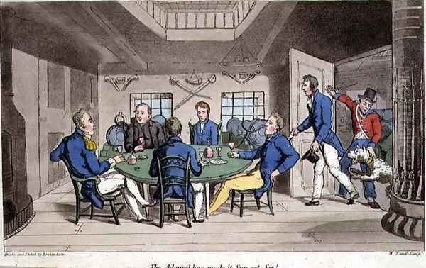 The Admiral has made it Sunset, Sir plate from The Adventures of Johnny Newcome in the Navy by John Mitford 1782-1831 engraved by W. Read, 1818 - view 1