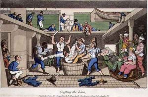 Crossing the Line, plate from The Adventures of Johnny Newcome in the Navy by John Mitford 1782-1831 engraved by W. Read, 1818 by Thomas Rowlandson