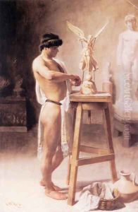 In the Sculptor's Studio by Christian Meyer Ross