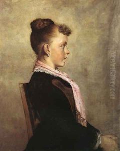 Young Girl with Cat by Samuel G. Richards
