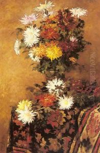 A Vase of Chrysanthemums A Vase of Chrysanthemums