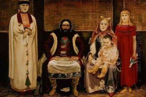 A Merchant and his Family in the Seventeenth Century, 1896 by Andrei Petrovich Ryabushkin