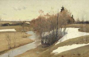 River Kordonka by Andrei Petrovich Ryabushkin
