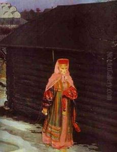 Wedding Train In XVII Century Moscow Detail 1901 by Andrei Petrovich Ryabushkin