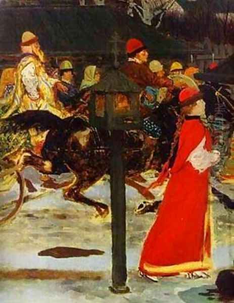 Wedding Train In XVII Century Moscow Detail 2 1901 - view 1