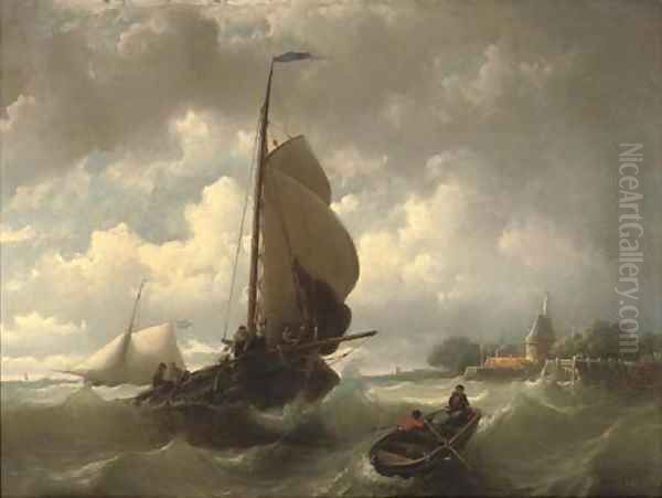 Raising the sails near Hoorn - view 1