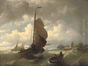 Raising the sails near Hoorn