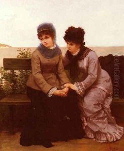 Deux Jeunes Filles (Two Girls) by Jules James Rougeron