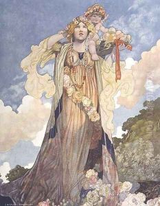 Summer from The Seasons commissioned for the 1920 Pears Annual by Charles Robinson