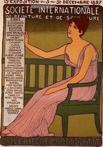 Reproduction of a poster advertising the Georges Petit Gallery, Paris, 1897