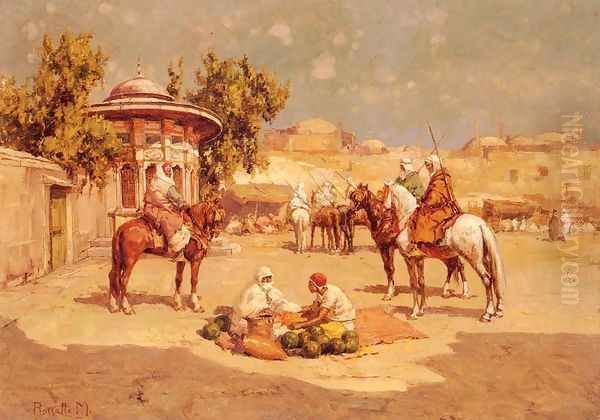 Warriors In A Market Square - view 1