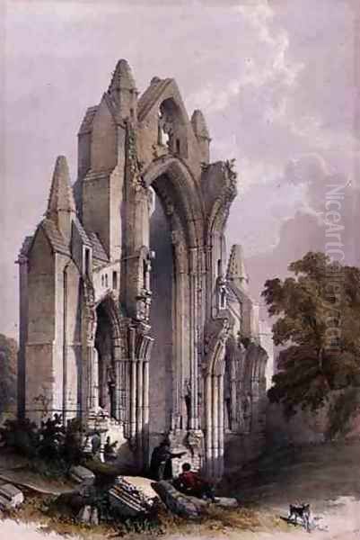Guisborough Priory, Interior of the East End, from The Monastic Ruins of Yorkshire, engraved by George Hawkins 1819-52, 1842 - view 1