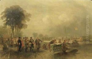Stadholder William III inspecting the troups at Hinderschans