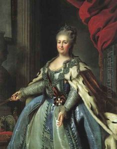 Portrait of Catherine II, 1770 by Fedor Rokotov