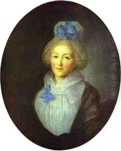 Portrait Of Princess A A Dolgorukaya Nee Bredikhina 1790s by Fedor Rokotov