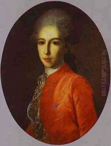Portrait Of Prince Ivan Bariatinsky As A Youth 1780s by Fedor Rokotov