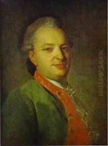 Portrait Of The Poet V I Maykov 1760s by Fedor Rokotov