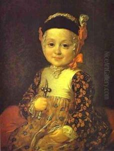 Portrait Of Count Alexey Bobrinsky As A Child 1760s by Fedor Rokotov