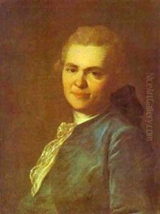 Portrait Of Unknown Man In A Blue Caftan 1770s