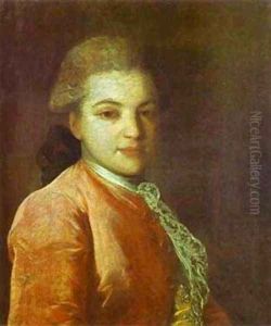 Portrait Of Count Illarion Ivanovich Vorontsov (1760-1791) 1770s by Fedor Rokotov