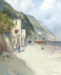 A fishing village on the Amalfi coast by Oscar Ricciardi