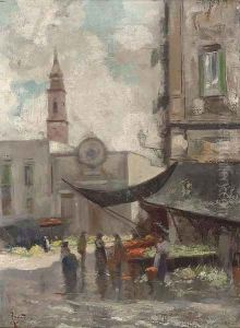 A Neapolitan fruit market by Oscar Ricciardi