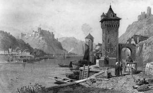 St. Goar, engraved by J. Outhwaite, printed by Cassell and Company by Thomas Charles Leeson Rowbotham
