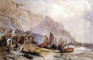 Old Hastings, Sussex by Thomas Charles Leeson Rowbotham