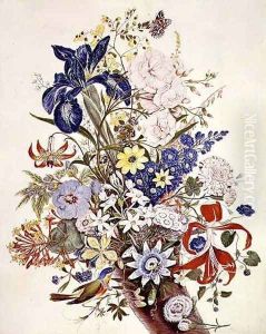 Mixed flowers in a cornucopia, c.1768 by Thomas Robins