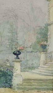 The Steps of Les Fourneaux at Melun by Henri Rouart