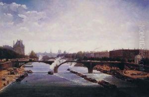 Le pont de solferino, Paris by Enric de Rossi-Gazzoli