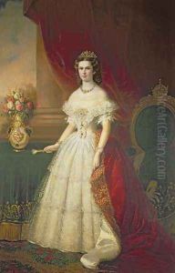 Empress Elizabeth of Bavaria 1837-98, 1863 by Franz Russ