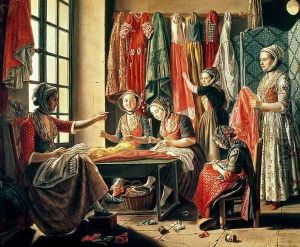 The Couturiers workshop, Arles, 1760 by Antoine Raspal