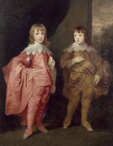George Villiers, Duke of Buckingham And His Brother, Lord Francis Villiers, 1636, after Van Dyck