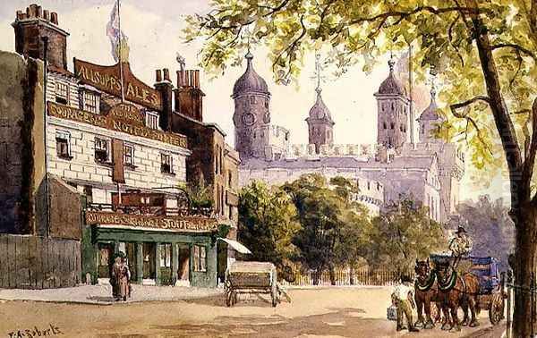 The Old George and the Tower of London - view 1