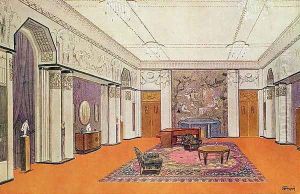 Salon for an Ambassador, project for the Exposition des Arts Decoratifs in 1925, designed by the artist by Henri Rapin