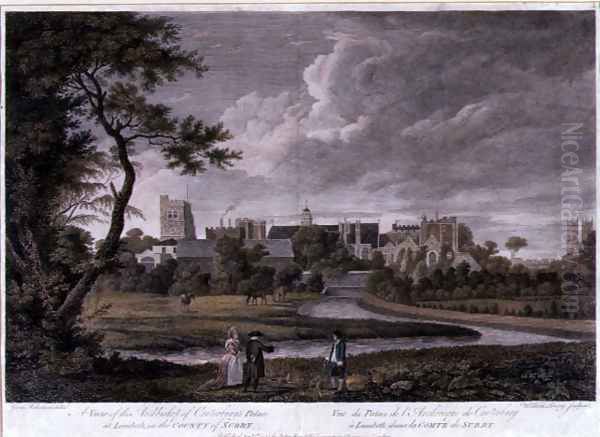 A View of the Archbishop of Canterburys Palace at Lambeth, in the County of Surrey, engraved by Wilson Lowry, pub. 1781 - view 1