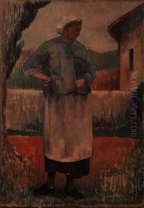 Farmers Wife in Clogs, 1892 by Louis Roy