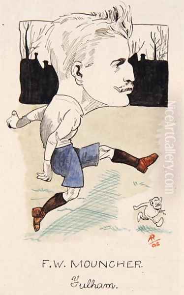 Fred Mouncher, Fulham, drawing for a set of cigarette cards, 1907 - view 1