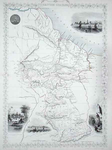 British Guyana, from a Series of World Maps published by John Tallis and Co., New York and London, 1850s - view 1