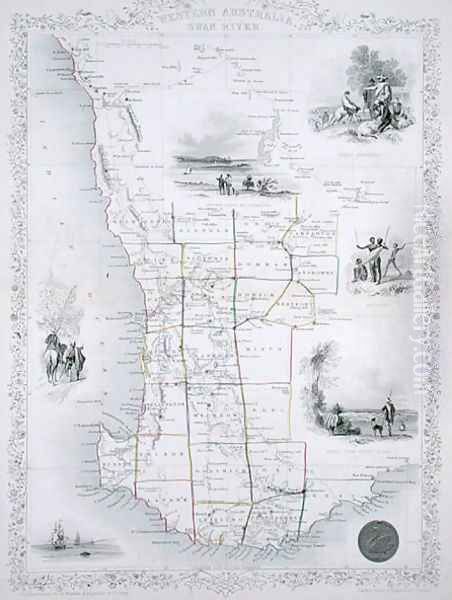 Western Australia, from a Series of World Maps published by John Tallis and Co., London and New York, 1850s - view 1
