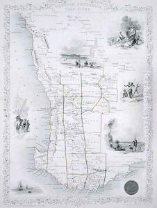 Western Australia, from a Series of World Maps published by John Tallis and Co., London and New York, 1850s