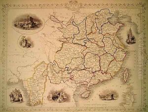 Map of China and Birmah, 1851 by John Rapkin