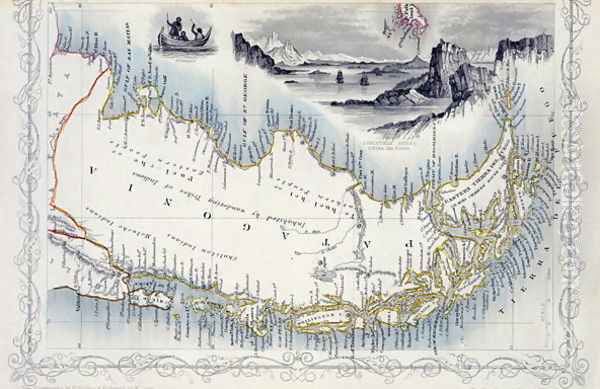 Patagonia, from a Series of World Maps published by John Tallis and Co., New York and London, 1850s - view 1