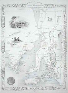 Part of South Australia, from a Series of World Maps published by John Tallis and Co, New York and London, 1850s by John Rapkin